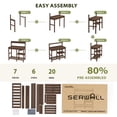 thumbnail image 6 of SERWALL Potting Bench Set of 2, Outdoor Potting Table with Sink, HDPE Material All Weather Use- Coffee, 6 of 8