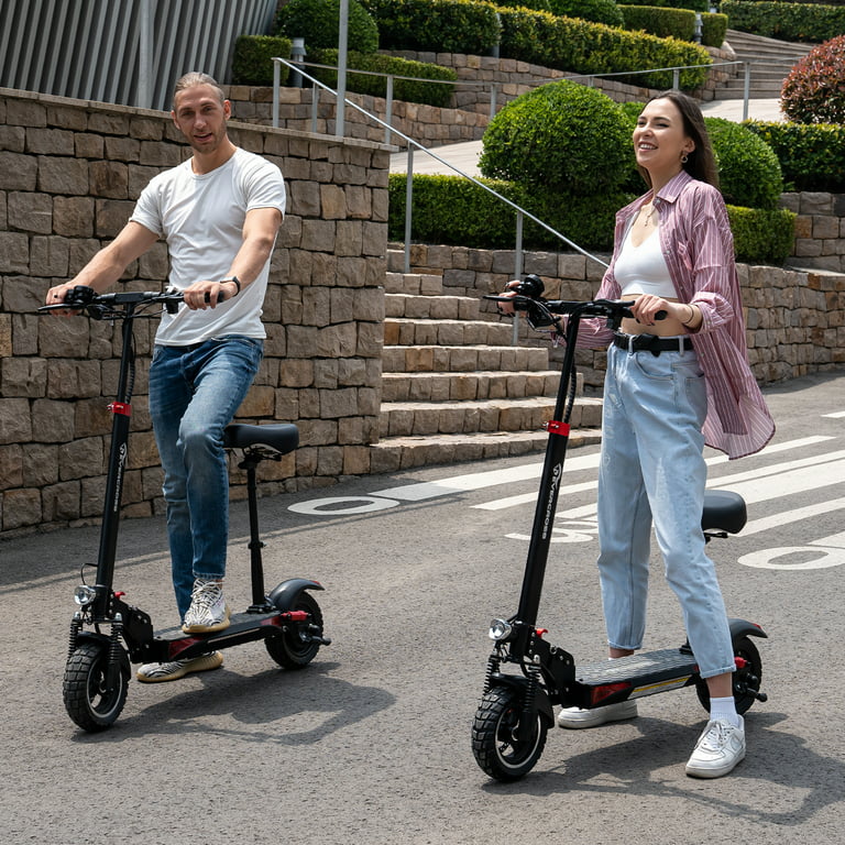 EVERCROSS Electric Scooter with 10 Solid Tires, 800W Motor up to 28 MPH  and 25 Miles Range, Folding Electric Scooter for Adults , Black