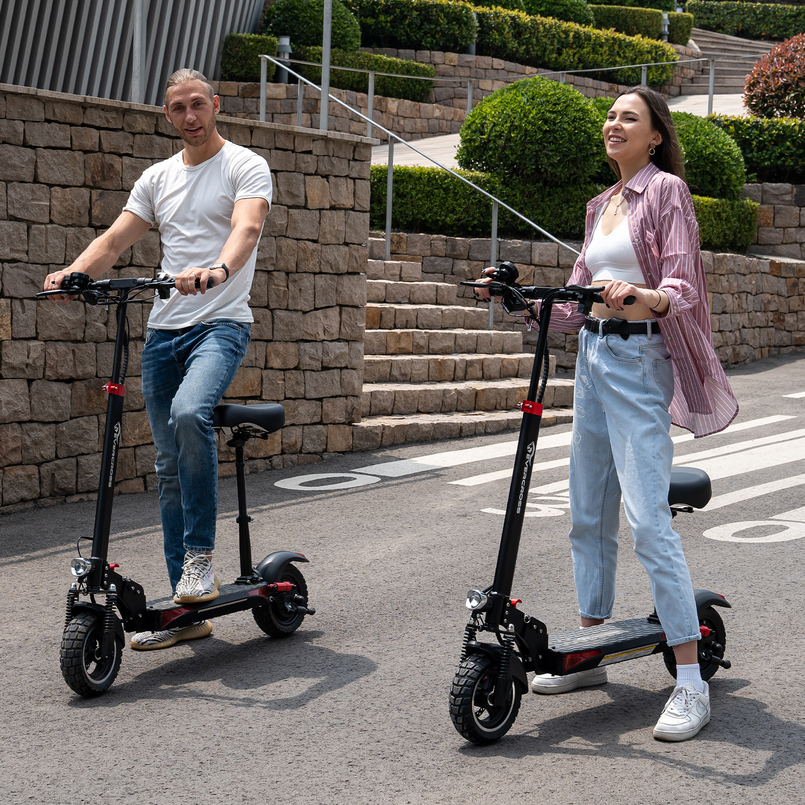 EVERCROSS Electric Scooter with 10" Solid Tires, 800W Motor up to 28 MPH and 25 Miles Range, Folding Electric Scooter for Adults , Black - image 3 of 9