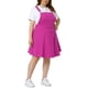 thumbnail image 4 of Vestido de mezclilla de talla grande Agnes Orinda para mujeres, monos con tirantes ajustables, faldas 4X, rosa intenso, 4 of 6