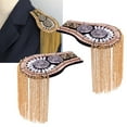 thumbnail image 4 of 2 uds charreteras flecos borla aleación de zinc hombrera broche moda hombro charretera para uniforme disfraces fiesta traje mujeres hombres Oro SM SunniMix Charretera de hombro, 4 of 7