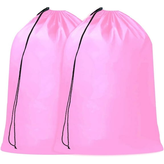 2 PcsLarge Laundry Bags Laundry Bags with Drawstring Tie Large Capacity Laundry Bags Storage Bags for Dirty Clothes Heavy Duty Laundry Bags for Dorm Camp Travel 35.43x23.62Inch Pink
