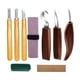 thumbnail image 3 of Juego de herramientas para tallar madera, gancho para carpintería, cuchillo para tallar, manualidades, bricolaje, principiantes juego de 9 piezas, 3 of 5
