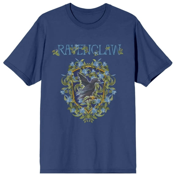 Harry Potter Ravenclaw Magical Moments Crest Women's Navy Blue Short Sleeve Crew Neck Tee-Medium