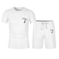 thumbnail image 2 of 2025 Men's Summer Tracksuit Athletic Suit Casual Color Block Drawstring Waist Plus Size Comfortable Breathable Lightweight Workout Set, 2 of 5