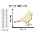 thumbnail image 2 of Unfinished Wood Cardinal Shape - Animal - Wildlife - Craft - up to 24" DIY 46" / 3/4", 2 of 3