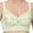 Green, variant on Lovzfmll Women's Non Steel Ring Style Printed Gathered Middle Button Breathable Underwear Daily Bra