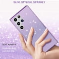 thumbnail image 7 of Compatible Glitter Case for Samsung Galaxy S22 Case Women,Puple Clear Sparkly Bling Protective Soft TPU Transprent Phone Case for Samsung S22 Case S22 Clear Case for S22 Cases, 7 of 7