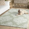 thumbnail image 3 of SAFAVIEH Glamour Dedan Floral Area Rug, Sage/Ivory, 6' x 6' Square, 3 of 11