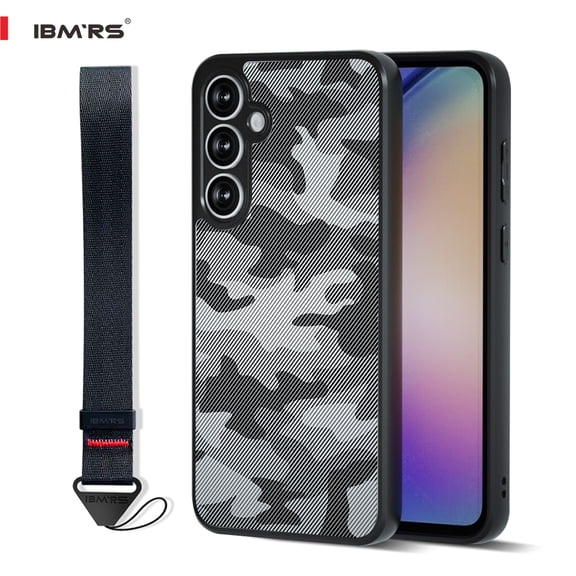 IBMRS For Samsung A15 Phone Case, Shockproof Clear Cover (Camo Black)