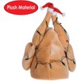 thumbnail image 4 of Paquete de 1 gorro de pavo navideño con luz de felpa, rojo/blanco/tostado, 43 x 30 cm ER, 4 of 5