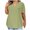 Army Green, variant on Ndbuld Tops for Women Trendy Women's Summer Large Size Fake Pocket V-Neck Short Sleeve T-Shirt Casual Tops Great Gifts for Less ,Size S-5XL,Navy,5XL