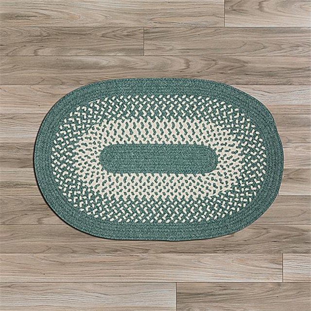 Colonial Mills Rug JK10R084X108 7 x 9 ft. Jackson Braided Rug Teal