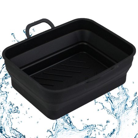 

Air F ryer Silicone Pot | Silicone Air Fry er Pot With Handle | Reusable Air Fry er Silicone Pans Heat Resistant Easy To Clean For Air Fry er Ovens Microwaves