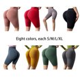 thumbnail image 3 of Shorts de Yoga pour Femmes, Course, Entraînement, Entraînement Physique, Taille Haute, Polyester, Rehausseur de Fesses, Rouge TG, 3 of 6