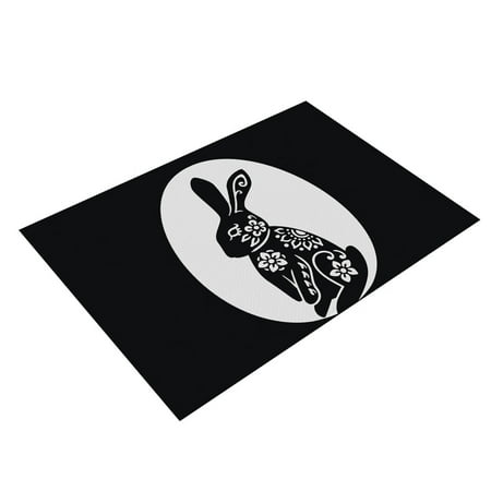 

Happy Easter Peeps Placemats Truck Hip Hop Bunny Table Mats Seasonal Spring Washable Place Mats Table Decoration For Easter Bunny Holiday