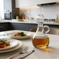 thumbnail image 4 of European Style Glass Oil Dispenser Bottle With Handle Leakproof Clear Seasoning Container For Olive Oil Vinegar Soy Sauce Kitchen Cooking BBQ 6.0×2.4×2.4in (Clear), 4 of 6