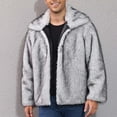thumbnail image 6 of Men's Luxury Faux Fur Lapel Coat Winter Open-Front Cardigan Plus Size Fleece Lining, Plush Warm Jacket for Men, Casual Outerwear with Lapel, 6 of 8