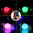 thumbnail image 2 of FYBTO 6-inch RGB Color-Changing LED FYBTO Orb Light w/Remote, Mood Lamp Kids Night Light, 16 Dimmable Colors & 4 Modes, Battery & AC Adapter Power, Home Bedroom Patio Pool Decorative, 2 of 5