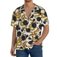 thumbnail image 3 of Wukai Snake And Rose Men's Casual Short-Sleeve Button Down Shirt - Lightweight Summer Dress Shirt for Daily Wear-X-Large, 3 of 7