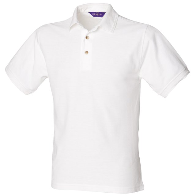Henbury - Polo de manga corta 65/35 Modelo Ultimate - Verano/ Vacaciones/Deporte (Blanco)