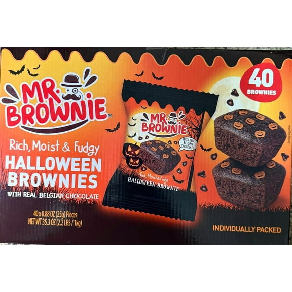 Mr Brownie Rich moist & Fudgy Halloween Brownies 40 Brownies 35.3 oz