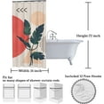 thumbnail image 4 of Minimalist Geometric Shower Curtain with Hooks, Modern Abstract Shower Curtain Sets, Mid Century Shower Curtain, Waterproof Shower Curtain, Multicolor Bathroom Shower Curtains 36x72 Inch, 4 of 5
