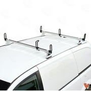 Vantech Heavy Duty 2 Bar Ladder Roof Rack Fits: Universal Fitment (White)