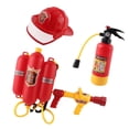 thumbnail image 2 of Juego de juguetes de agua con pulverizador de bomberos para niños, regalos para niños, bombero 3 piezas, 2 of 9