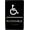Black, variant on ADA CENTRAL SIGNS -6"X9" Accessible Sign – ADA Compliant Tactile Graphics Grade 2 Braille Text Wall Signs - Handicap Disabled Wheelchair Easy Access Sign for Office, Business, and Apartment