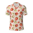 thumbnail image 2 of Daiia Strawberries Pattern Men’s Polo Shirts,Solid Deck Shirt,Classic Fit, Breathable Cotton Polo for Casual and Sport Wear-4X-Large, 2 of 7