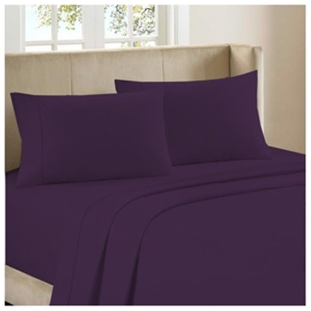 Ensemble de Draps Confort en Bambou de Luxe 4 Pièces - Violet - Grand