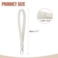 thumbnail image 2 of Uxcell Leather Wristlet Strap, PU Leather Keychain for Women Wallet Clutch Phone Car Key White, 2 of 7