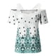thumbnail image 4 of Blusa informal de manga corta con cuello en V y encaje con hombros descubiertos para mujer OAVQHLG3B Store  lin121212, 4 of 5