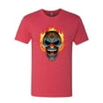 thumbnail image 2 of Flaming Laughing Fierce Clown | Mens Cars and Trucks Premium Tri Blend T-Shirt, Vintage Red, Small, 2 of 3