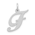 thumbnail image 1 of 14K White Gold Charm Pendant 20 mm 14-21 Medium Fancy Script Initial F Char, 1 of 3