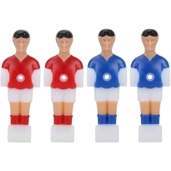 ABPETE 4-Pack Foosball Players Replacement Set,Standard Size Plastic Table Soccer Men with Smooth Surface, Easy Snap-On Installation for Most Foosball Tables