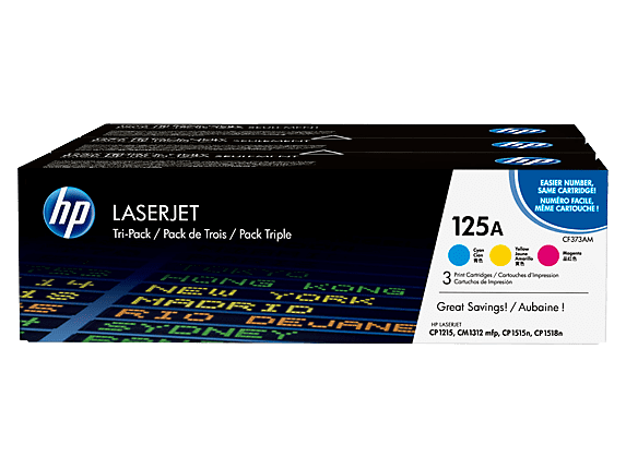 HP 125A (CE259A) Toner Cartridges - Cyan, Magenta, Yellow (3 pack) - Walmart .com