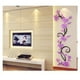 thumbnail image 2 of 3D Moda DIY Calcomanía Rose Flower Pegatinas de Pared Adhesivo Panel de Pared Floral Wallpaper para el Fondo en el Dormitorio Sala de estar Decoración para el Hogar (Light Purple), 2 of 4