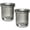 Gray, variant on 2 Pack Holder - with Lids, Bathroom Organizers and Storage Canister for Cotton Balls,Swabs,Floss Picks,Hair Ties,Clear Glass Vintage Bathroom Decor Jar Set