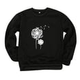 thumbnail image 3 of AJHSAKLt Lightweight Hoodies for Women's Dandelion Print Casual Fashion Sweatshirt Top Crewneck Sweatshirts Women Black, 3 of 4