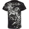 thumbnail image 2 of Sakkas Lion and Vines Metallic Silver Embossed Cotton Mens Fashion T-Shirt - Black - Small, 2 of 2
