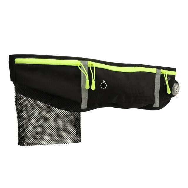 Sac Ceinture Lumineux LED, Pochette de Ceinture de Course LED Réglable IPX5 Étanche Poche Multi-Couches pour la Conduite