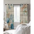thumbnail image 4 of Beige Beach Coastal Blackout Curtains for Bedroom Living Room Darkening Curtains 54 Inch Long Summer Nautical Coral Shell Botanical Vintage Short Curtain for Small Window Treatment Drapes 52"x54"x2, 4 of 9