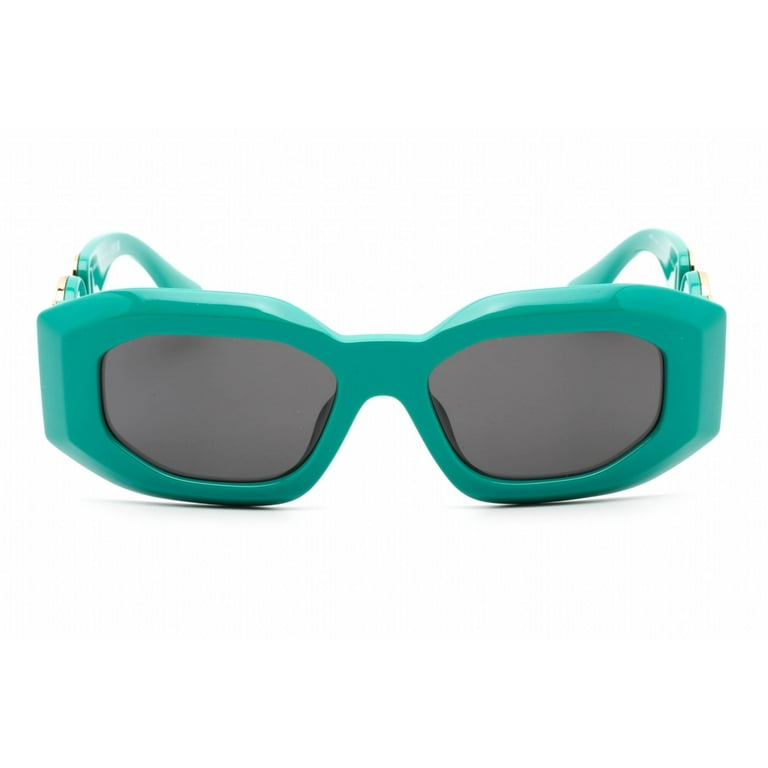 Versace Men's Irregular Sunglasses - Turquoise Frame with