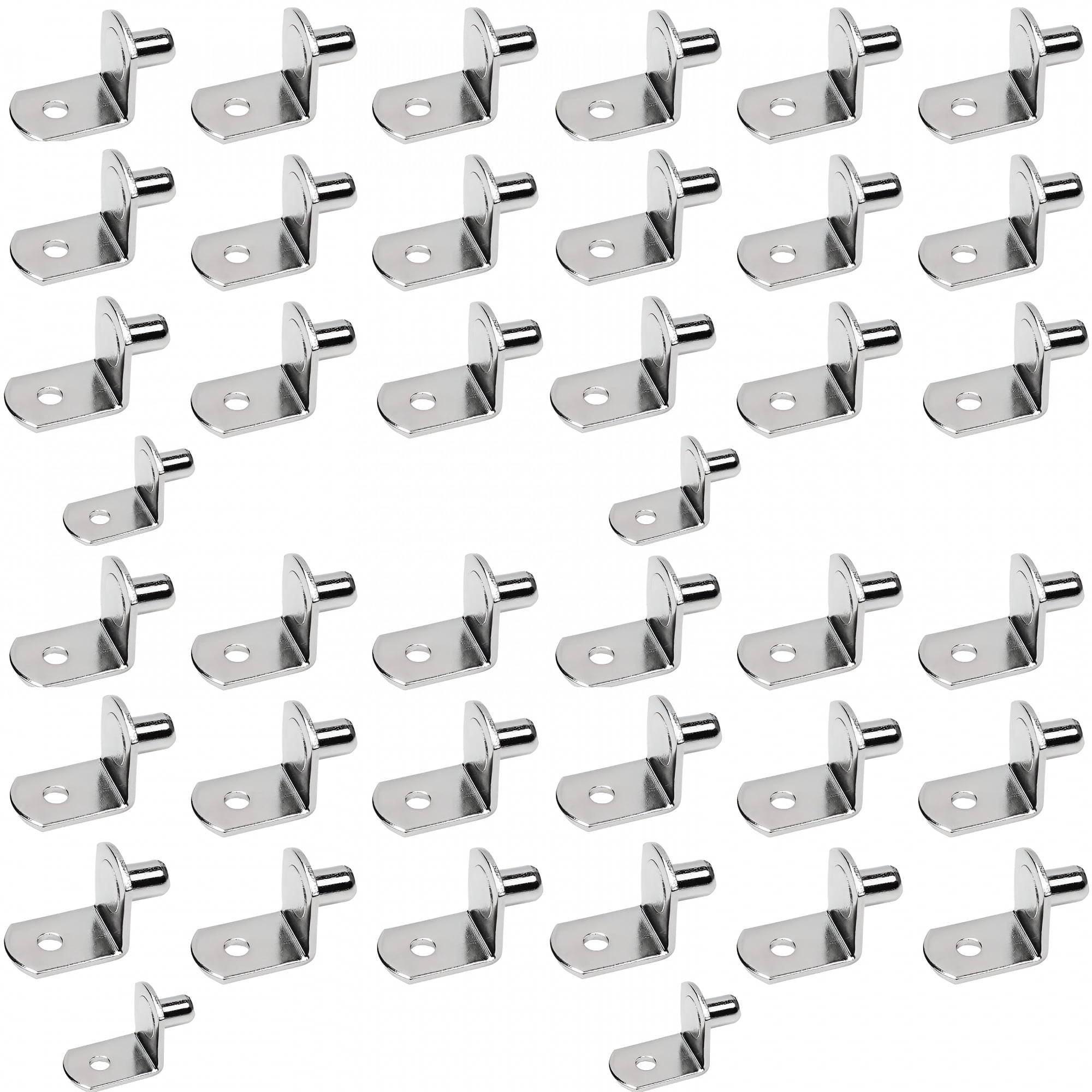 LAMIRO 80Pcs Shelf Support Pegs 1/4 Inch (6.35mm) Metal Shelf Pins for Wood Shelves Adjustable Shelf Brackets L-Shaped Clips with Silicone Sleeve for Kitchen Bookcase Cabinet Furniture Support