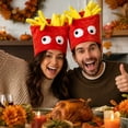 thumbnail image 5 of JULMCOMO Thanksgiving Food Costume Hat for Men Women Plush Novelty French Fries Funny Party Headwear Fun Snack Hat for Halloween Birthday Theme Party A, 5 of 6