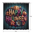 thumbnail image 5 of Shower Curtain for Bathroom Happy Halloween Evil Pumpkin Bathroom Curtain Durable Simple Bathroom Curtains Hooks Included,72x72Inch, 5 of 5
