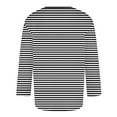 thumbnail image 3 of yillto Big and Tall Top for Mens Striped Long Sleeve Crew Neck Tshirts Casual Pullover Regular Tee, 3 of 4
