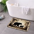 thumbnail image 3 of FJPT Bear Family Forest Scene Non Slip Flannel Polyester Floor Mat For Bathroom Kitchen Bedroom Decor 16x24 inch, 3 of 5